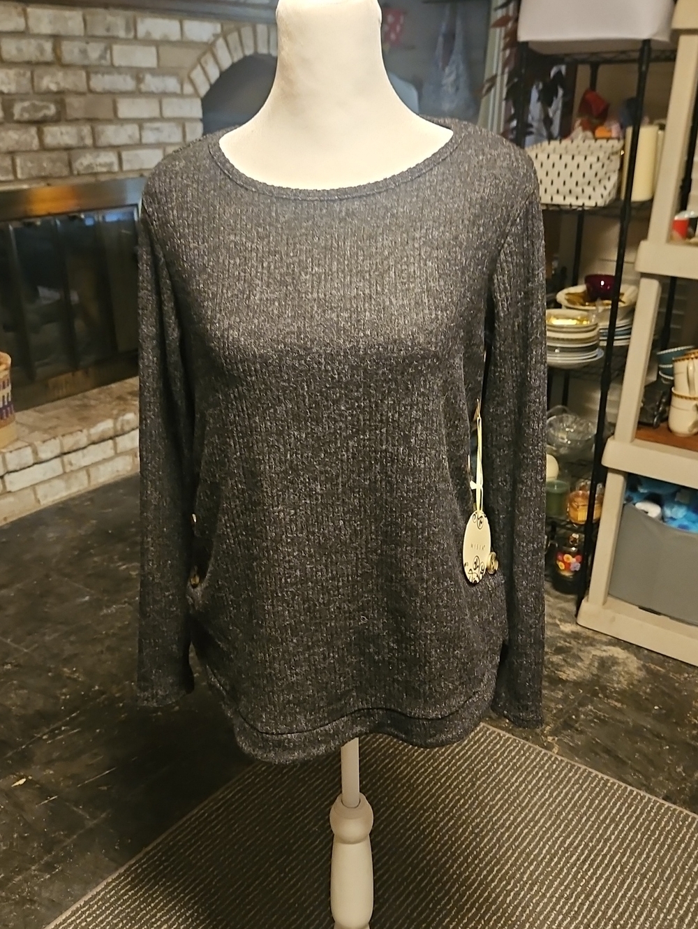 Misia Charcoal Gray Knit Sweater